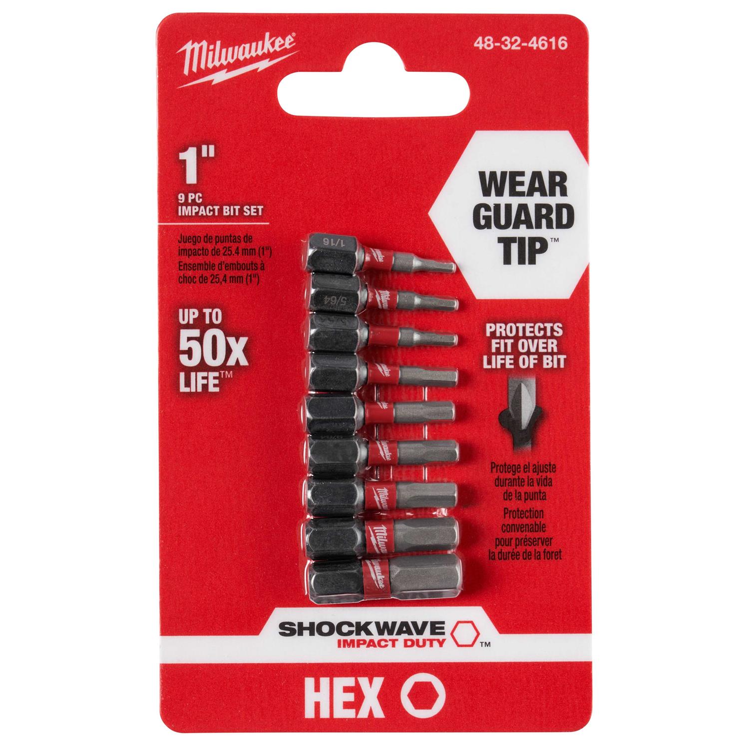 Milwaukee 48-32-4616 SHOCKWAVE Impact Hex Insert Bit Set - Cheap Fitting