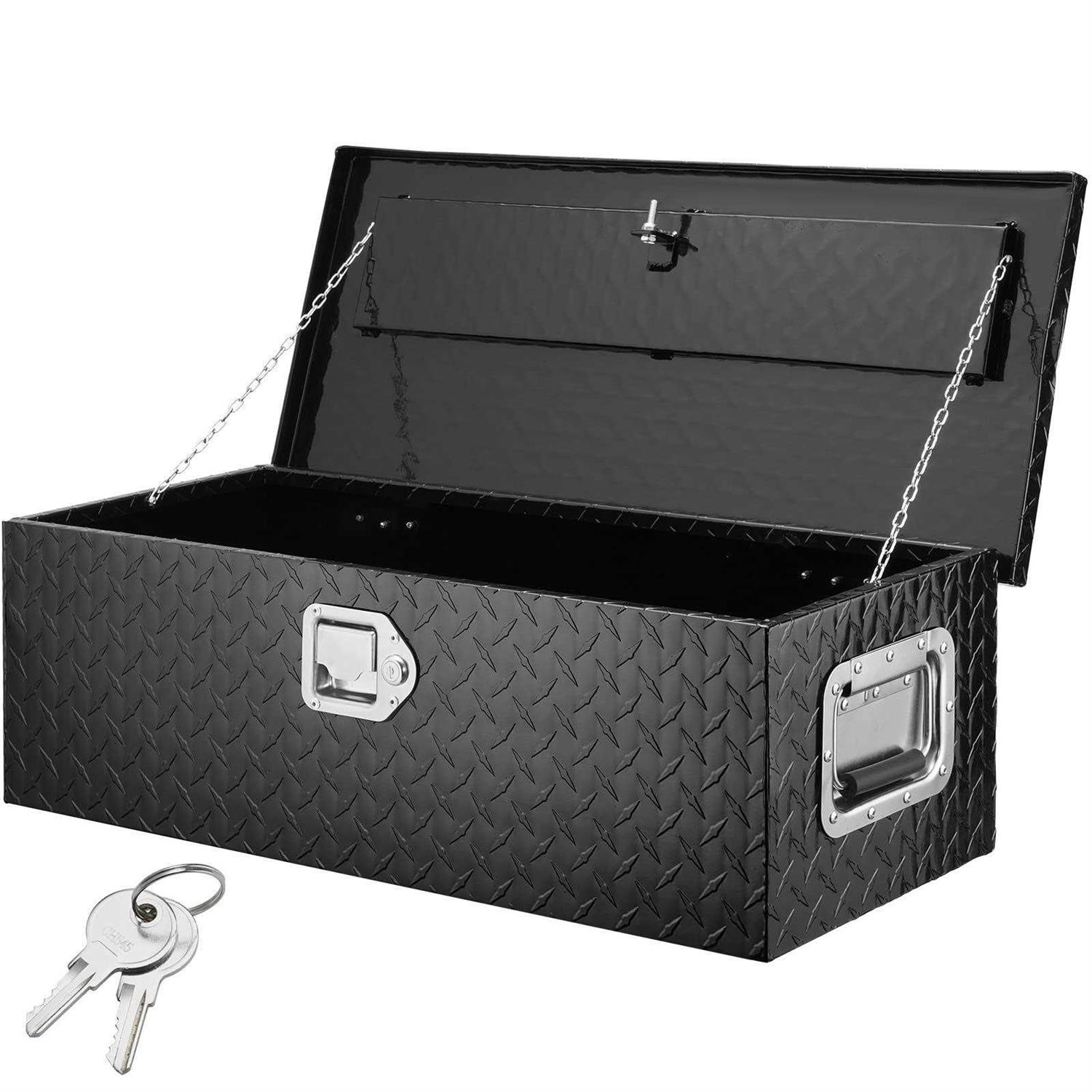 VEVOR Heavy Duty Aluminum Truck Bed Tool Box, Diamond Plate Tool Box with Side Handle and Lock Keys	VEVOR Heavy Duty Aluminum Truck Bed Tool Box, Diamond Plate Tool Box with Side Handle and Lock Keys - Cheap Fitting