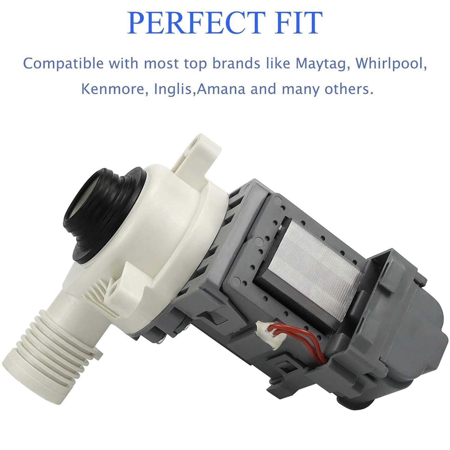 W10276397 Washer Drain Pump for Whirlpool Kenmore Mayt-ag Washing Machine-Replaces WPW10276397VP B40-3A 1874334 AP6018417 LP397 - Cheap Fitting