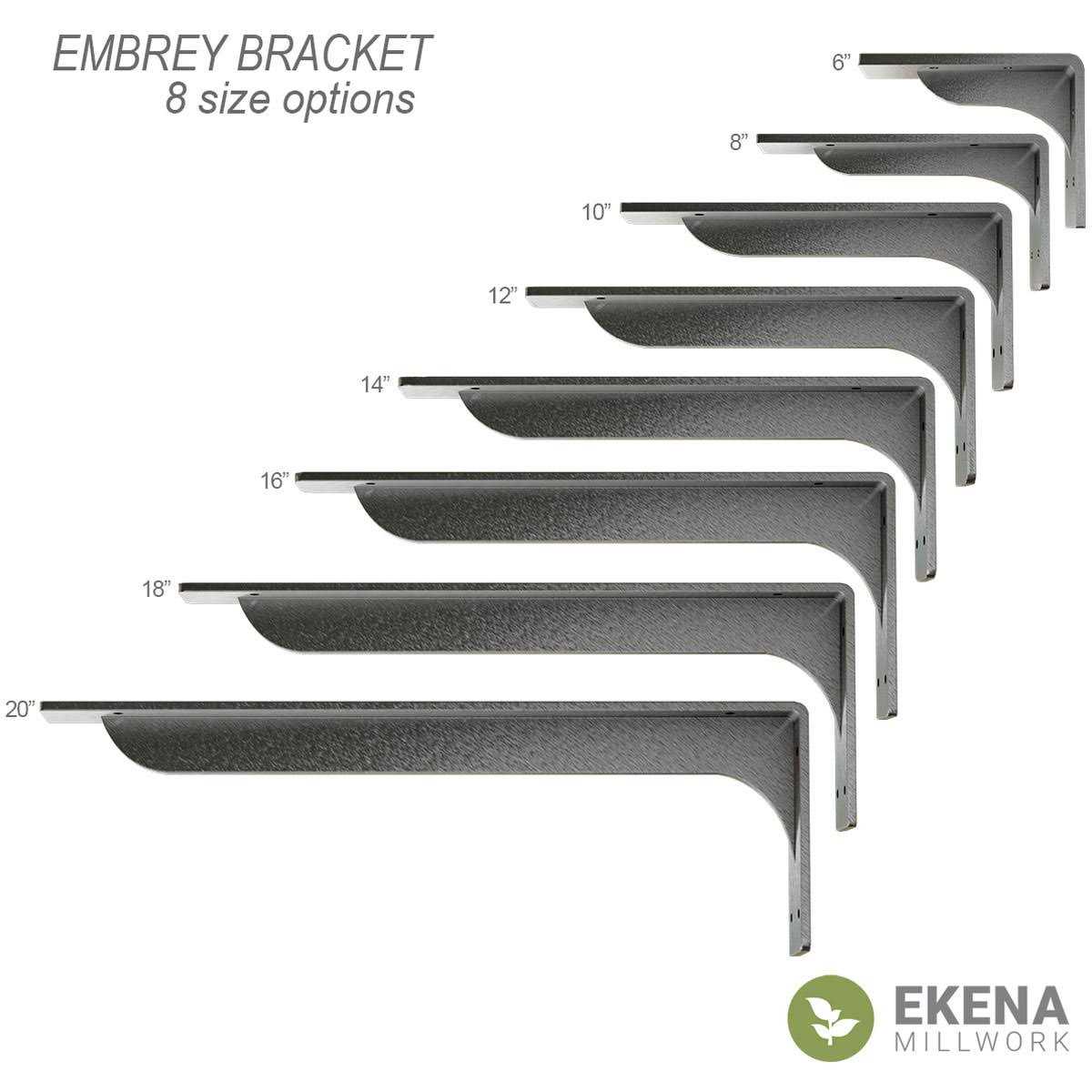 Ekena Millwork 2x22W x 6 Embrey Steel Bracket - Cheap Fitting