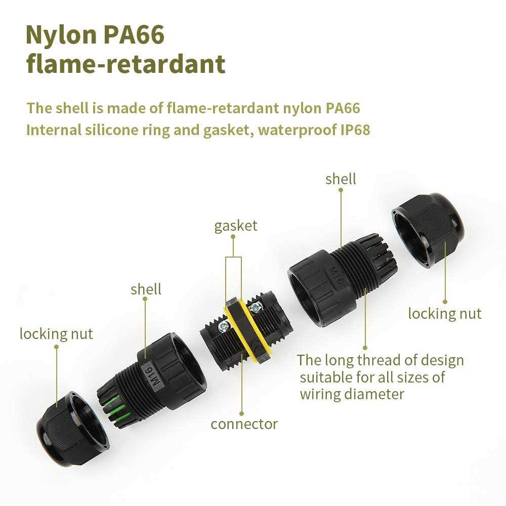 HFJY IP68 Outdoor Waterproof Junction Box Electrical Cable Connector Easy to Install - Cheap Fitting