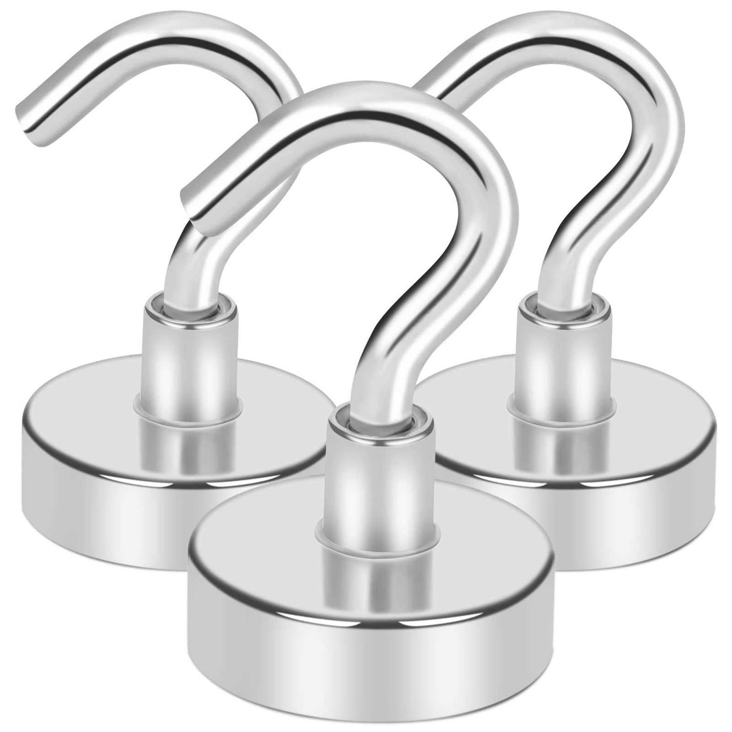 E BAVITE Magnetic Hooks 25LB for Cruise, Grill, Towel, Indoor Hanging, Kitchen, Workplace Office and Garage - Cheap Fitting