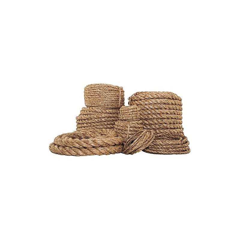 Twisted Manila Rope SGT Knots 3 Strand Natural Fiber Rope - Cheap Fitting