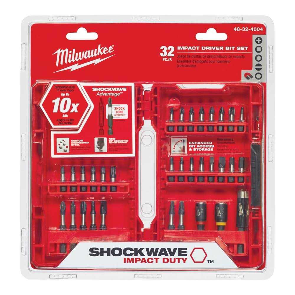 Milwaukee 48-32-4004 32-Piece Shockwave Impact Driver Bit Set - Cheap Fitting