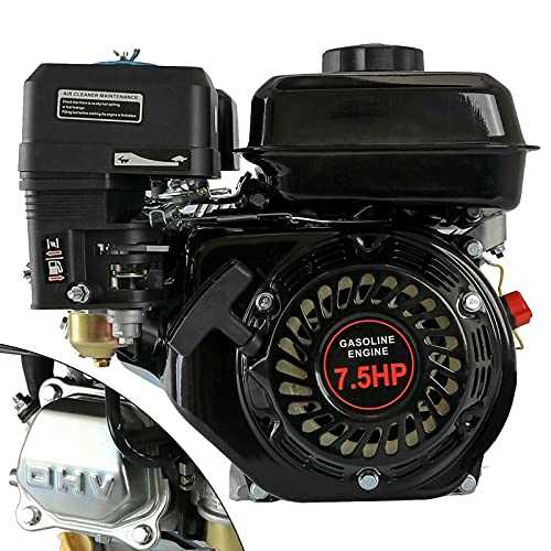 Gas Engine, 4 Stroke 7.5HP Gasoline Engine, OHV Air Cooled Pull Start Motor Air Cooled Single Cylinder Gas Engine 3600rpm, 210cc Gas Engine Motor - Cheap Fitting