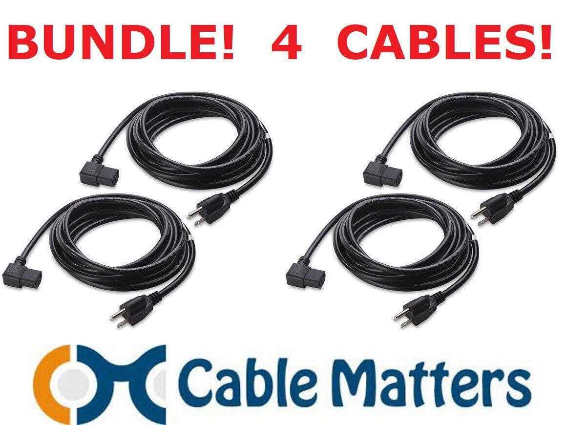 Cable Matters 2-pack Computer to Pdu Power Extension Cord - Cheap Fitting