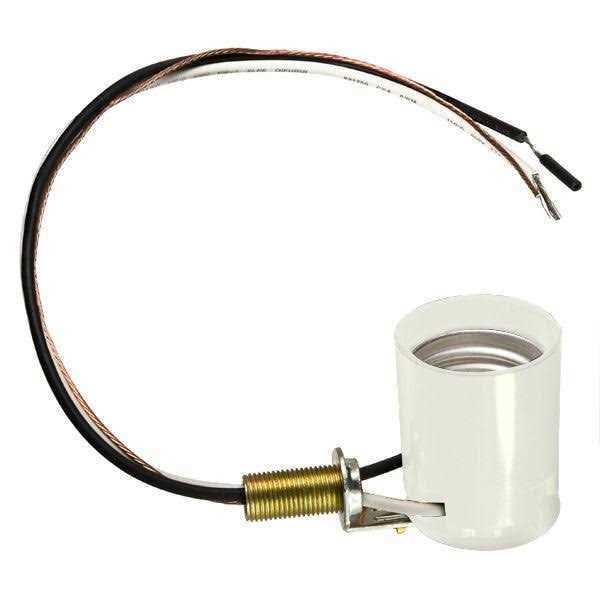 Medium Base Socket – Keyless – White Porcelain – 2 Pack - Cheap Fitting