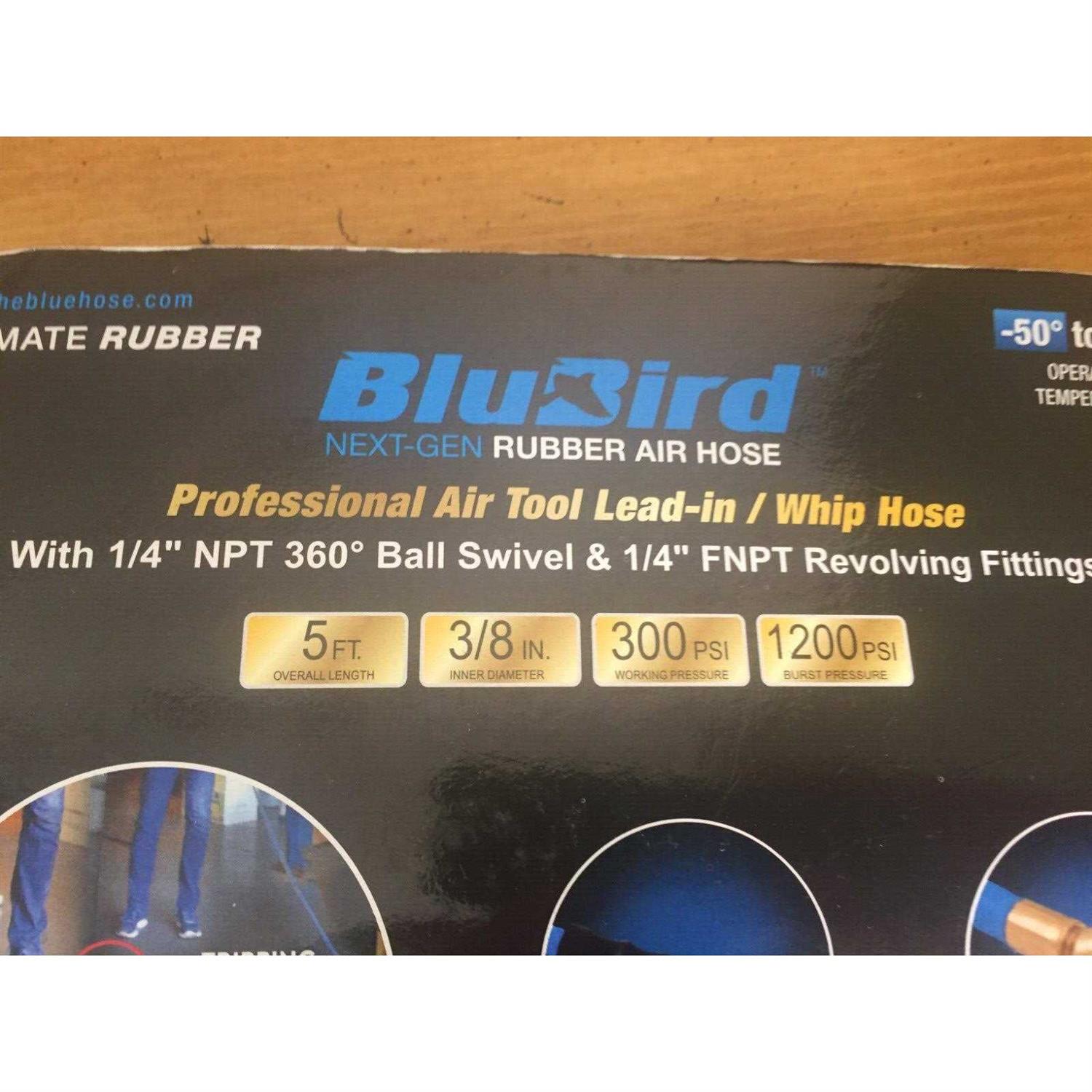 BluBird Whip Hose 3/8 x 5 - Cheap Fitting