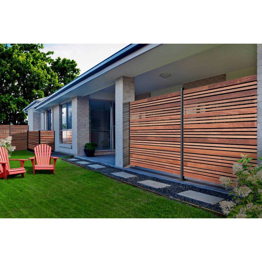 OUTDECO 1/2 in. x 1 in. Black Polymer Slat Fence Spacers - Cheap Fitting