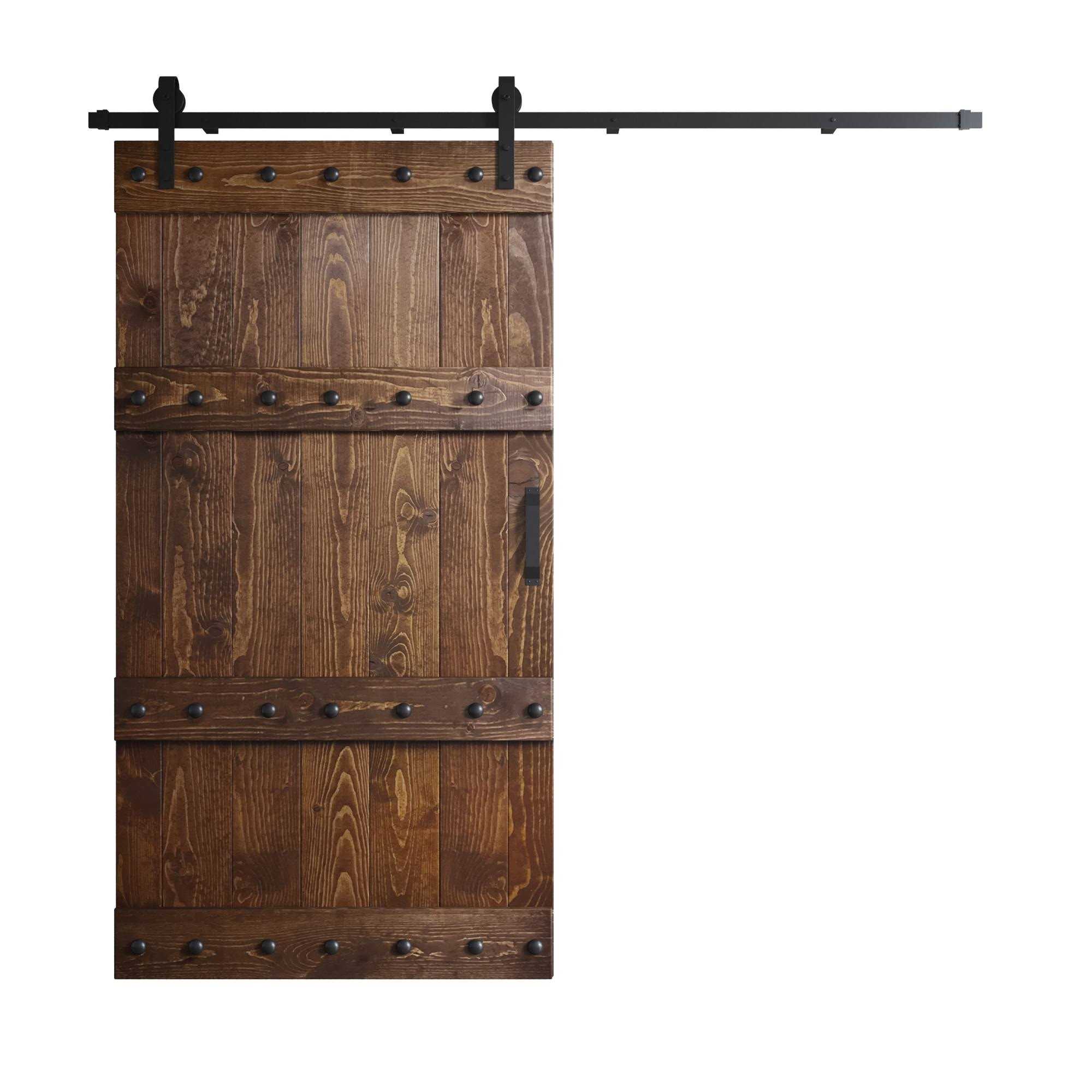 Coast Sequoia Castle Pine Wood Sliding Barn Door with Hardware Kit - Cheap Fitting