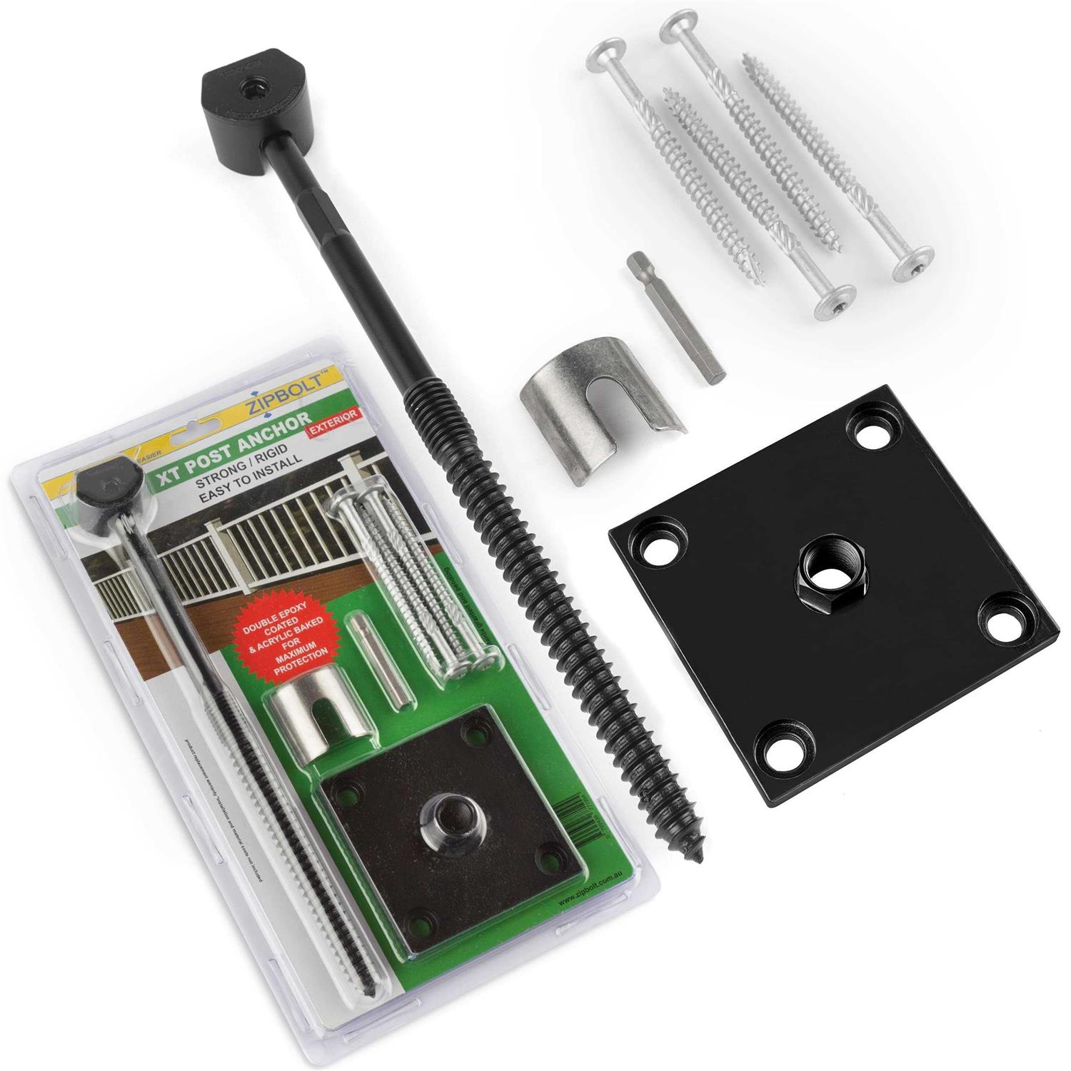 zipbolt 17.800 xt exterior post anchor for anchoring surface mount exterior posts to decking, patios, and verandas - Cheap Fitting