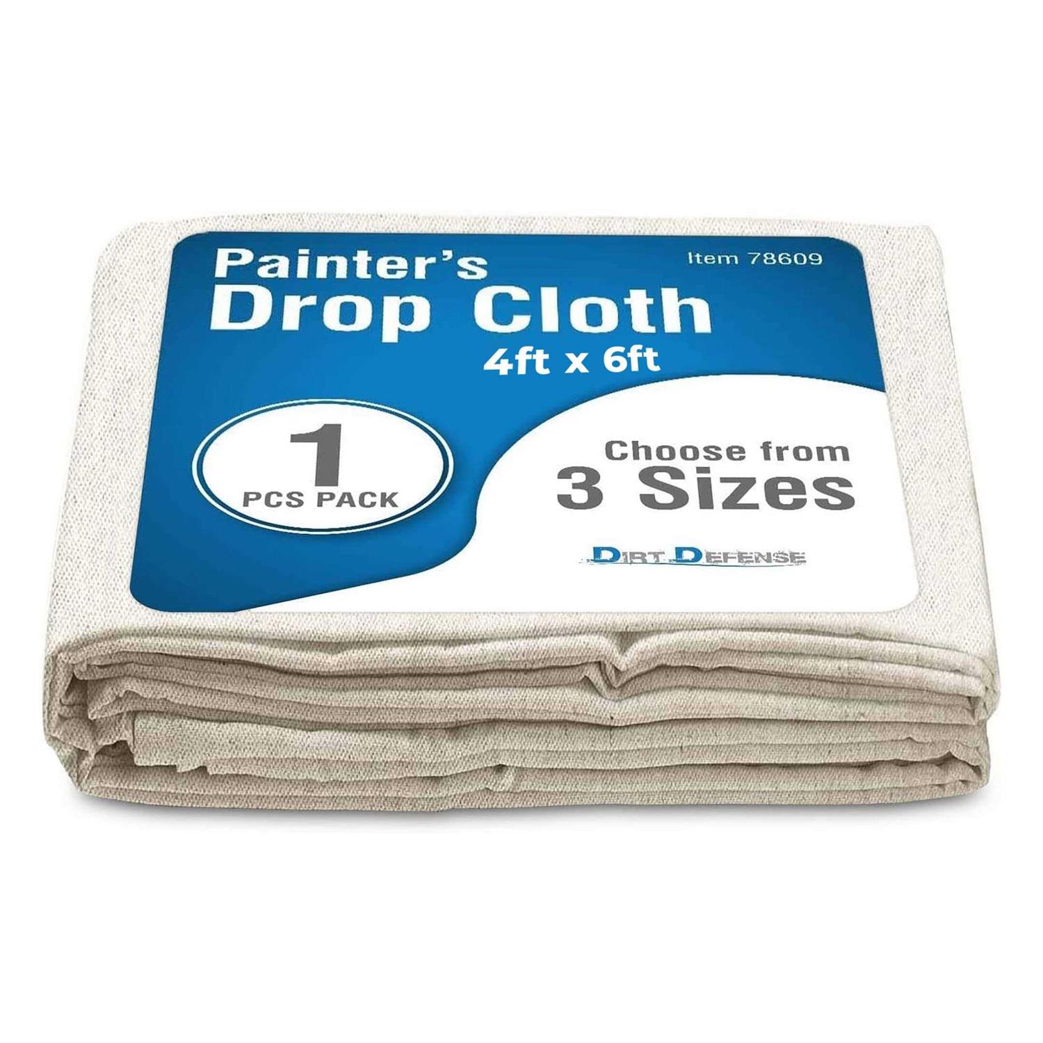Dirt Defense Canvas Drop Cloth Cotton Tarp Large Canvas Tarp For Art Supplies, Drop Painting Supplies/paint Canvas Fabric and Furniture - Cheap Fitting