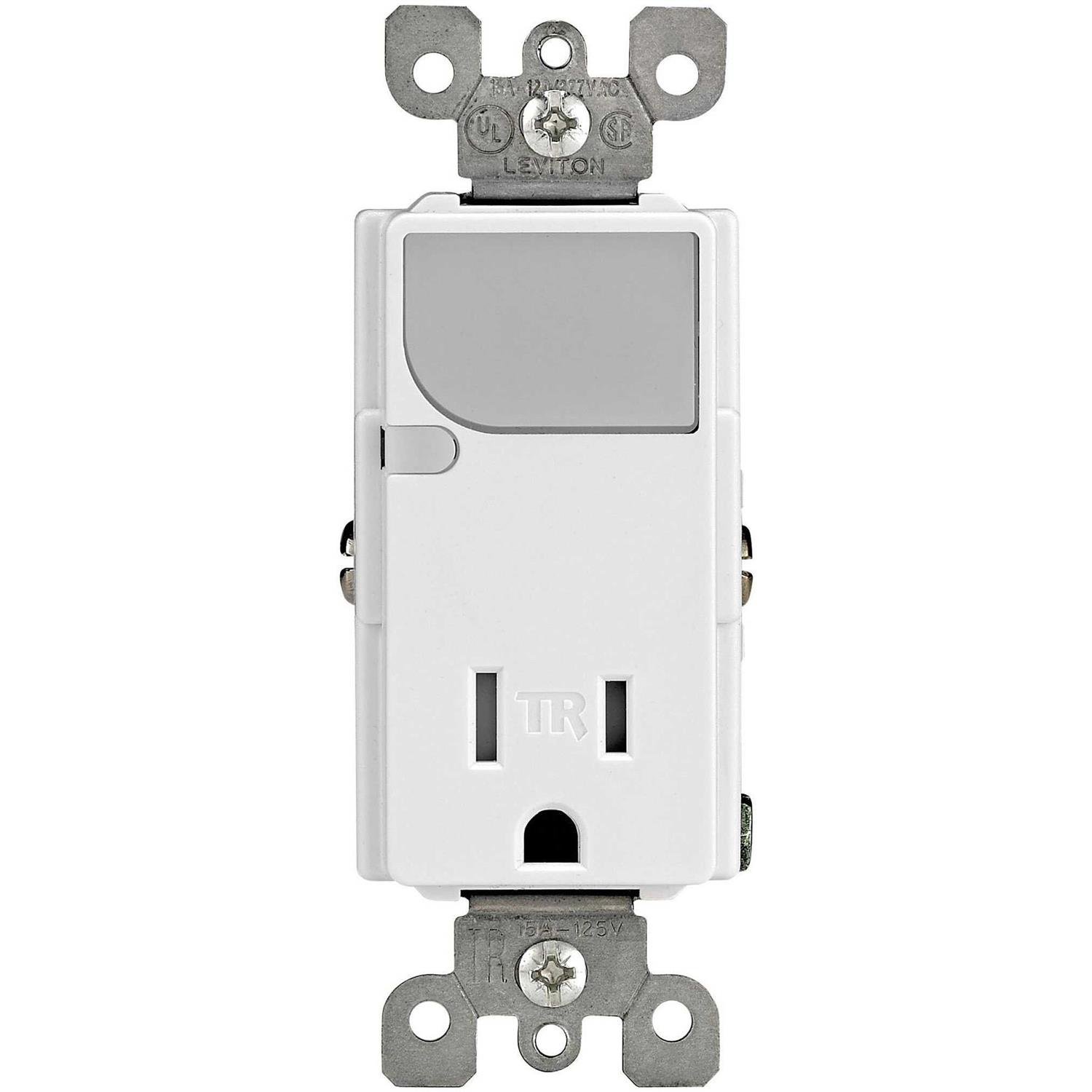 Leviton T6525-W Combination Decora Receptacle/LED Guide Light - Cheap Fitting