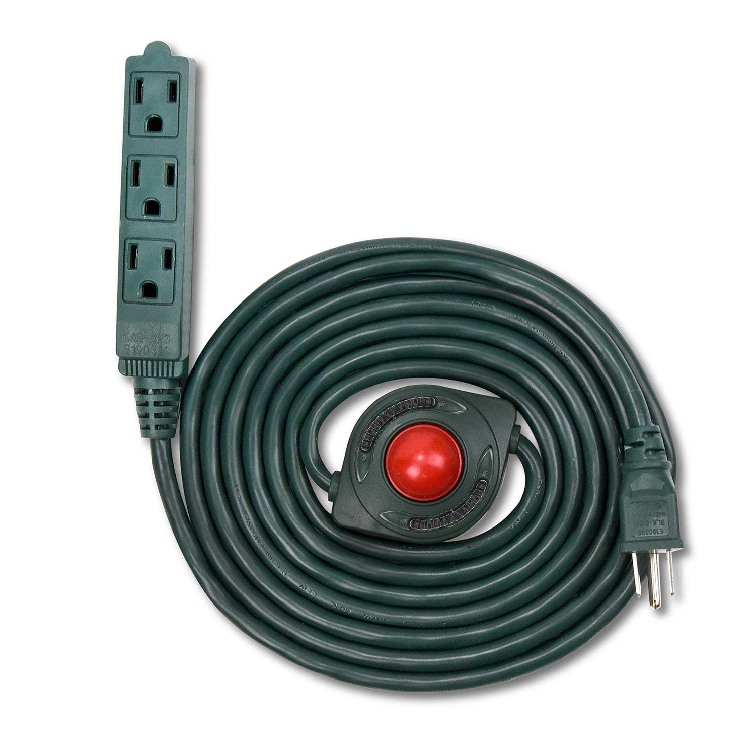 Electes 3 Grounded Outlets Extension Cord with Hand/Foot Switch and Light Indicator - Cheap Fitting