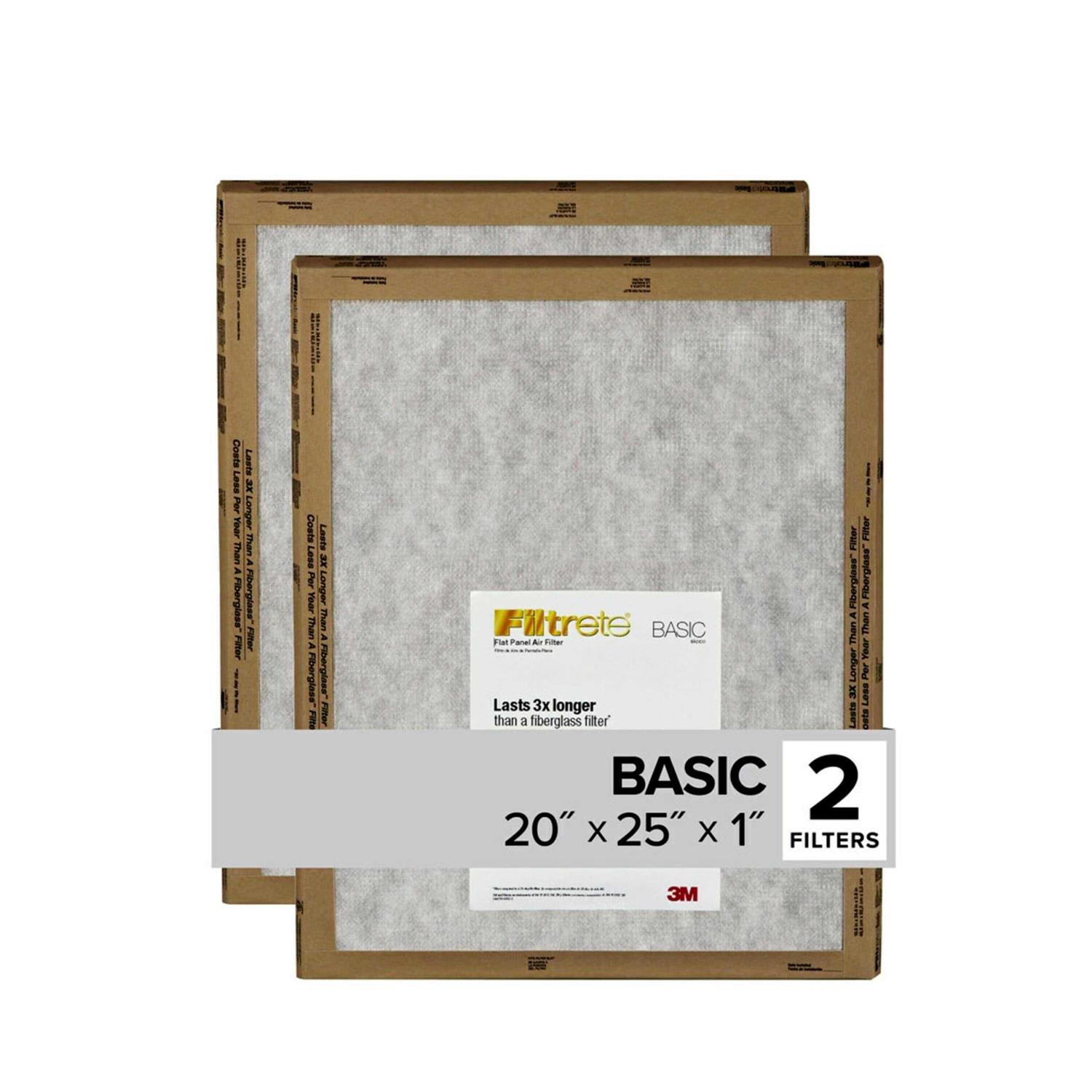 Filtrete 20×25 x 1 in. Flat Panel Air Filter - Cheap Fitting