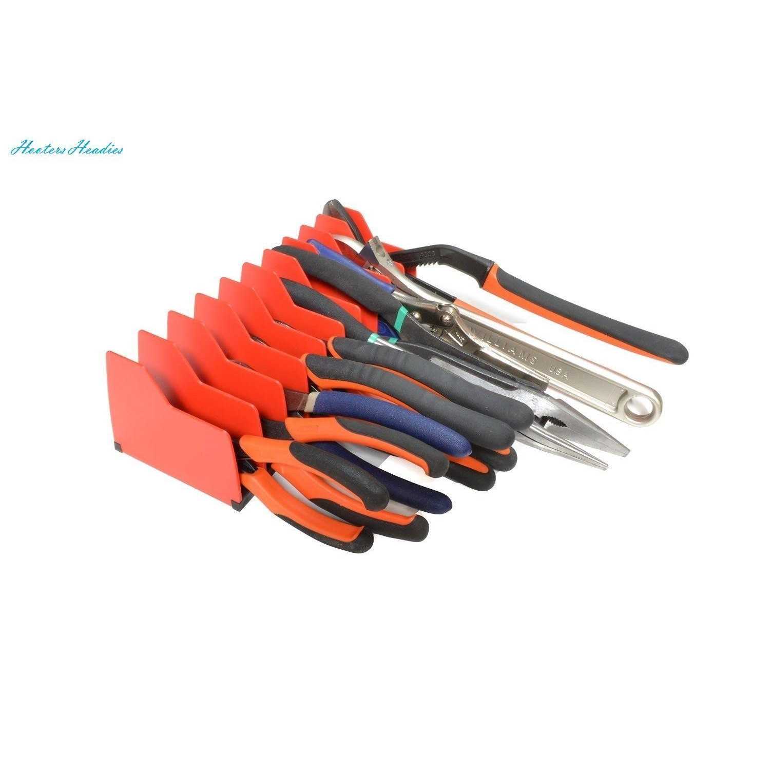 MLTOOLS Pliers Cutters Organizer Pro – Non-Slip Rubber Base Fuel & Solvent Resistant Durable Long-Lasting Tool Storage Box Rack 10 Tools Plier Made - Cheap Fitting