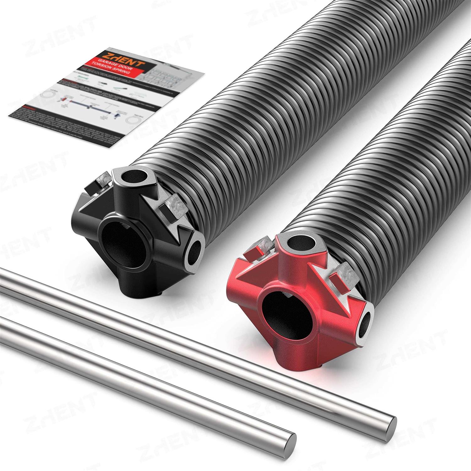 Garage Door Torsion Springs 2” with Non-Slip Winding Bars - Cheap Fitting