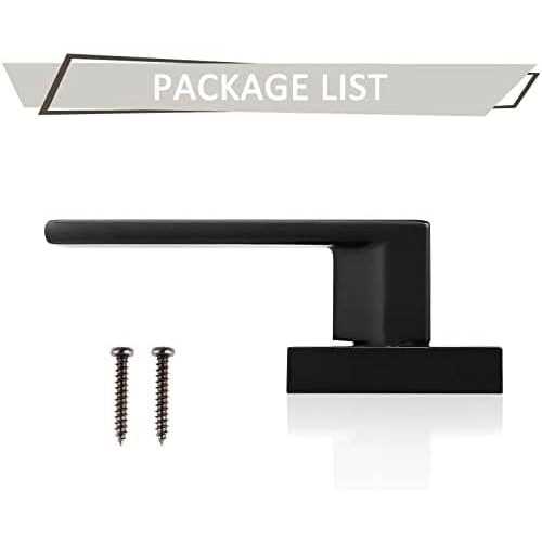 Probrico [Pack of 10]Door Lever Dummy Lever Door Handle for Closets French Doors,Square Dummy Door Lever,Non-Turning Single Side Pull with Black - Cheap Fitting