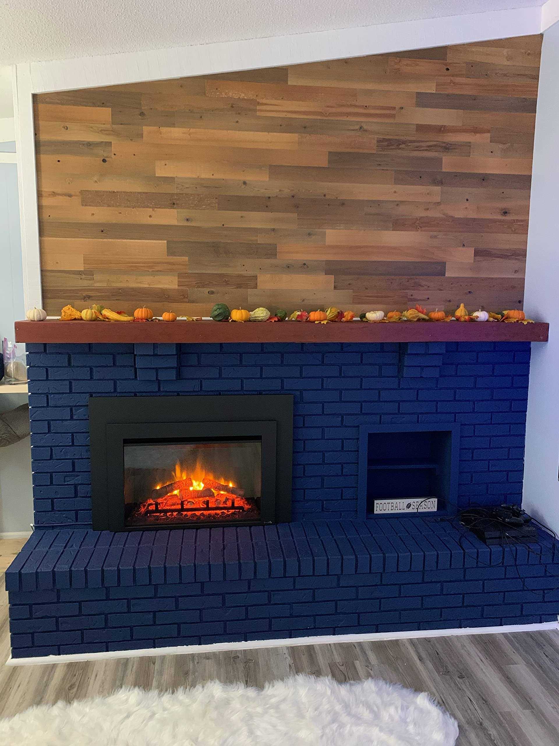 Timberchic Reclaimed Wooden Wall Planks Peel and Stick - Cheap Fitting