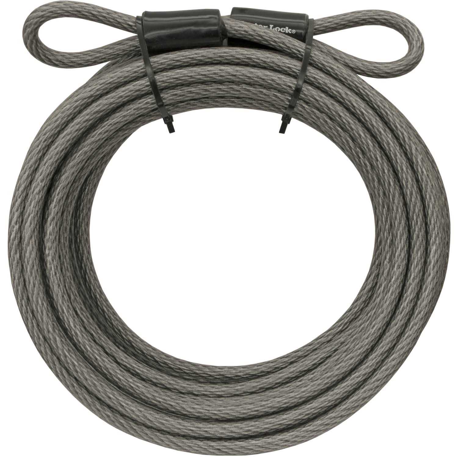 Master Lock 3/8 in. D x 360 in. L Vinyl Coated Steel Flexible Braided Steel Cable - Cheap Fitting