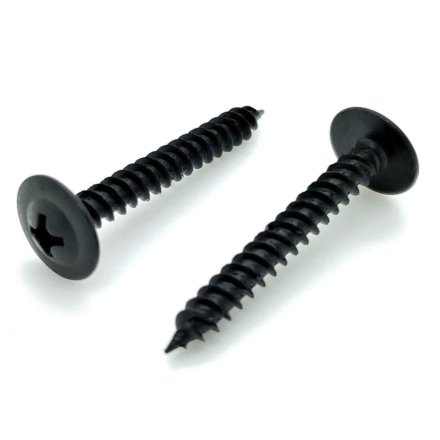 100 Qty #8 x 1-1/4 Black Phillips Modified Truss Head Wood Screws - Cheap Fitting