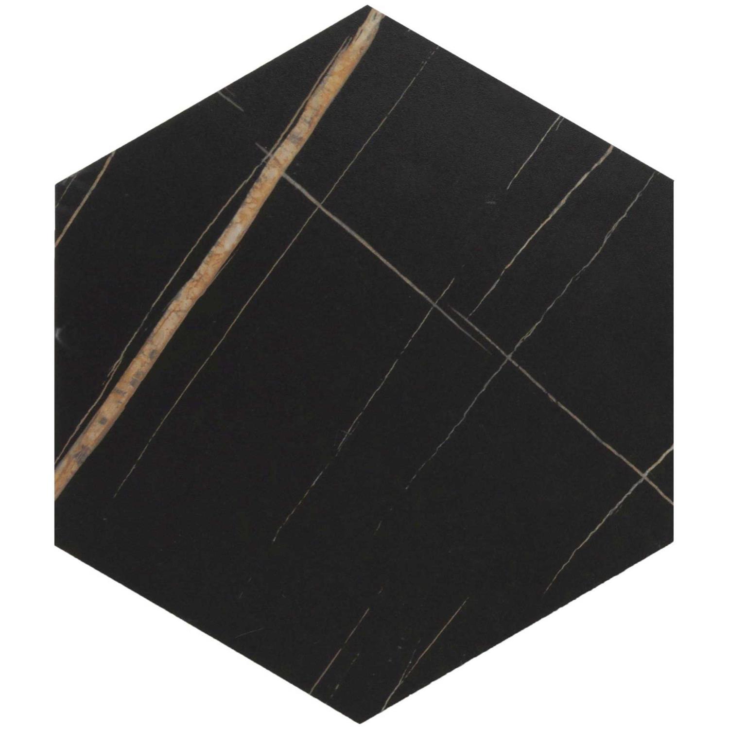 Lucida Surfaces Mosaicore Noir 28 MIL x 12 in. W x 10 in. L Glue Down Waterproof Vinyl Tile Flooring SC-4159 - Cheap Fitting