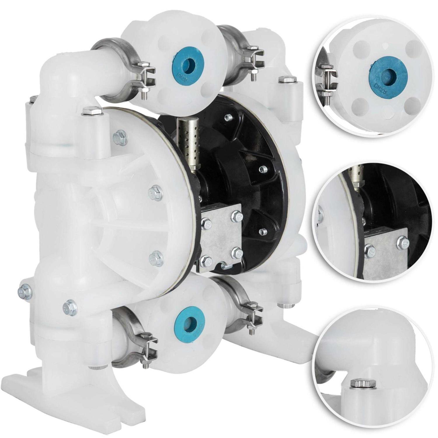 VEVOR Air-Operated Double Diaphragm Pump Chemical Industrial 1 Inlet and Outlet YBGMBQBY4-25PP001V0 - Cheap Fitting