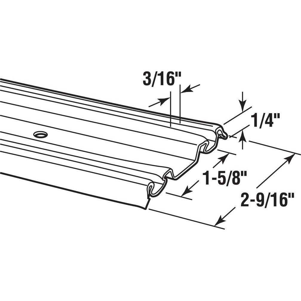 Primeline Tools N 6881 Closet Door Bottom Track - Cheap Fitting