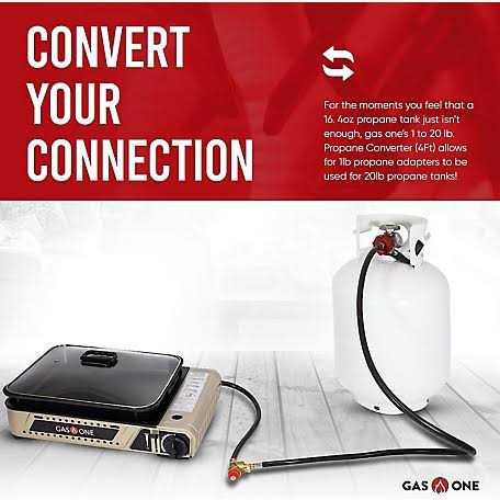 GASONE 9 ft. 1 lb. to 20 lbs. Propane Adapter Hose Converter - Cheap Fitting