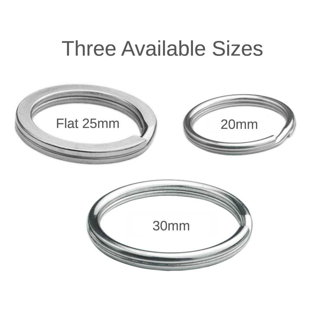 Auspichoice Marine Grade 316 Stainless Steel Key Ring Split Ring f Scuba Gear - Cheap Fitting