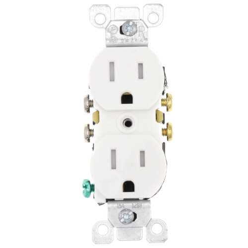 Leviton Tamper Resistant Duplex Receptacle T5320-W - Cheap Fitting