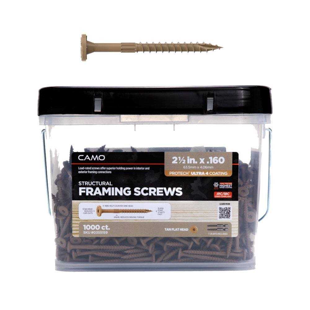 Camo Framing Screw 0.16 in Thread - Cheap Fitting