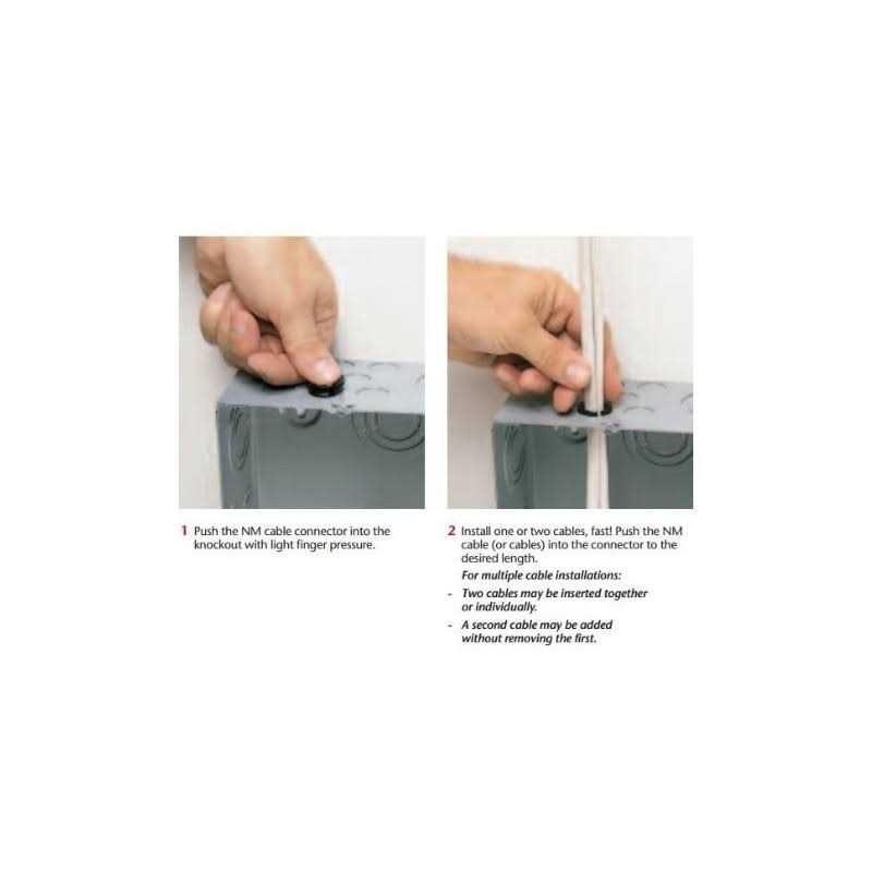 Arlington NM95 Black Button Push-In Non-Metallic Cable Connector - Cheap Fitting