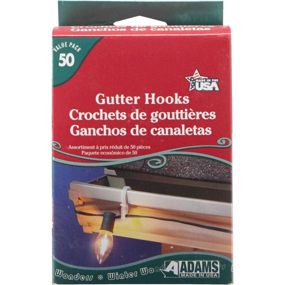 Adams 50 Gutter Hooks - Cheap Fitting