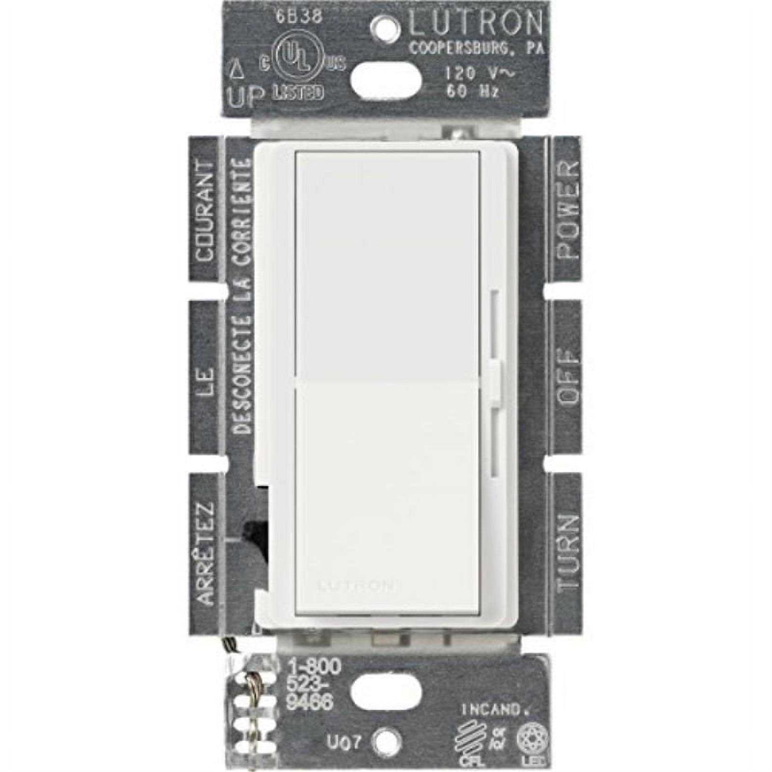 Lutron DVCL-253P-WH Diva Single Pole/3-Way CFL/Incandescent/LED Dimmer - Cheap Fitting