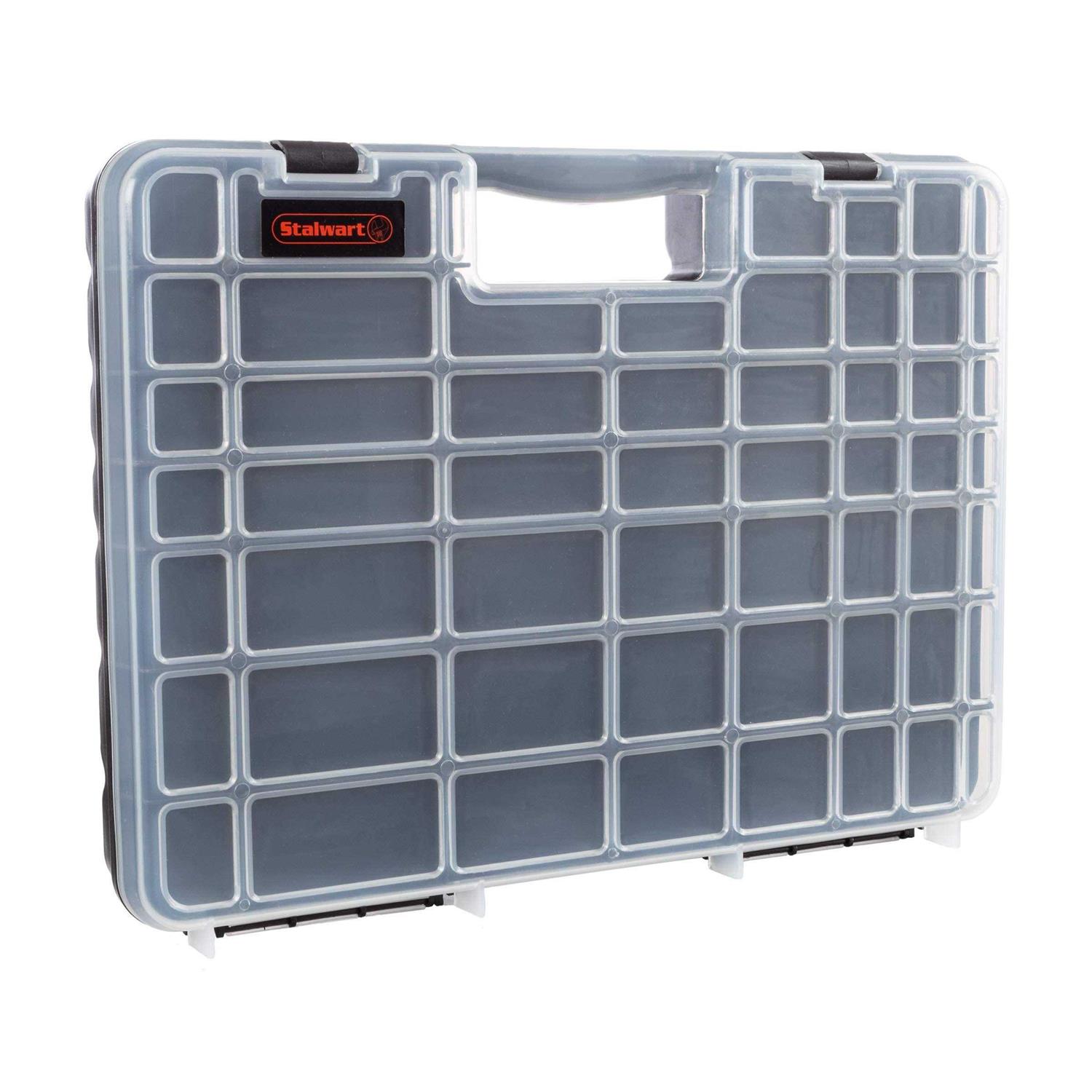 Stalwart 75-ST6073 Portable Storage Case with Secure Locks & 55 Small Bin Compartments for Hardware - Cheap Fitting
