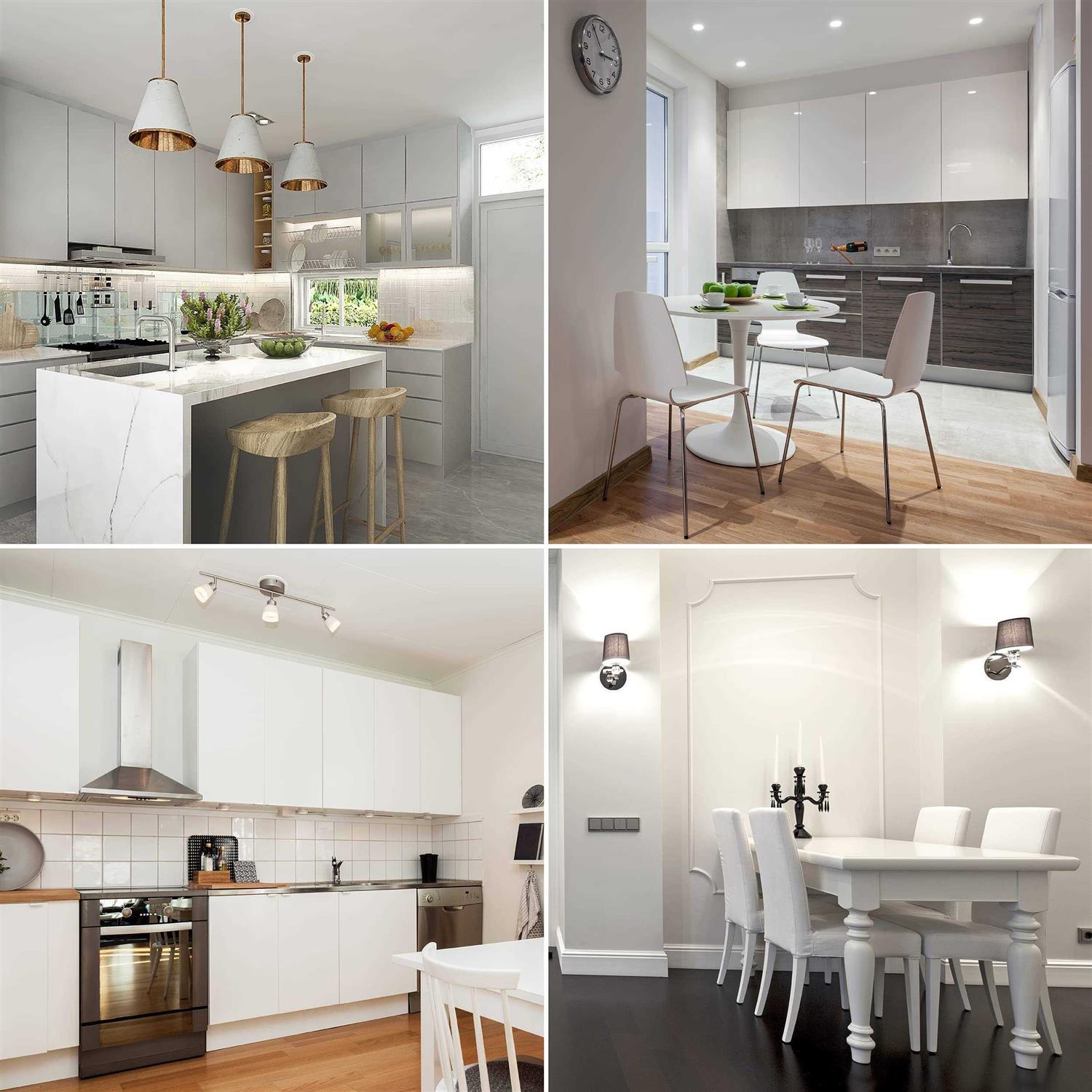 Sunco Lighting 12 Pack White Goof/Trim Ring Fits 5 Inch / 6 Inch Recessed Downlights - Cheap Fitting