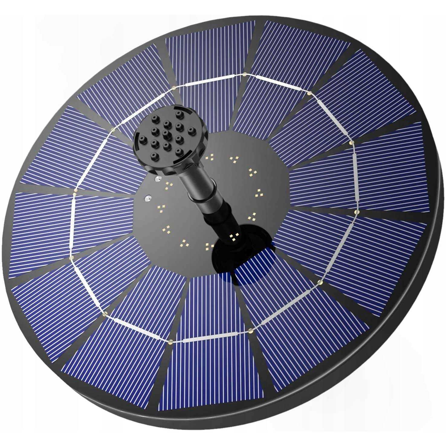 Lawoho Solar Fountain for Bird Bath, Solar Powered Fountain Pump 1.5W Free Standing Floating Birdbath Water Pumps for Garden, Patio, Pond and Pool - Cheap Fitting