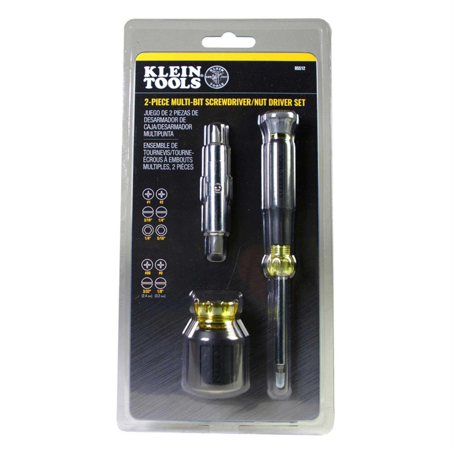Klein Tools 2 pc Multi-Bit Screwdriver/Nut Driver Set - Cheap Fitting