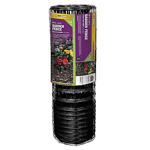 YARDGARD 2.3 ft. x 50 ft. Black PVC-Coated Garden Fence - Cheap Fitting