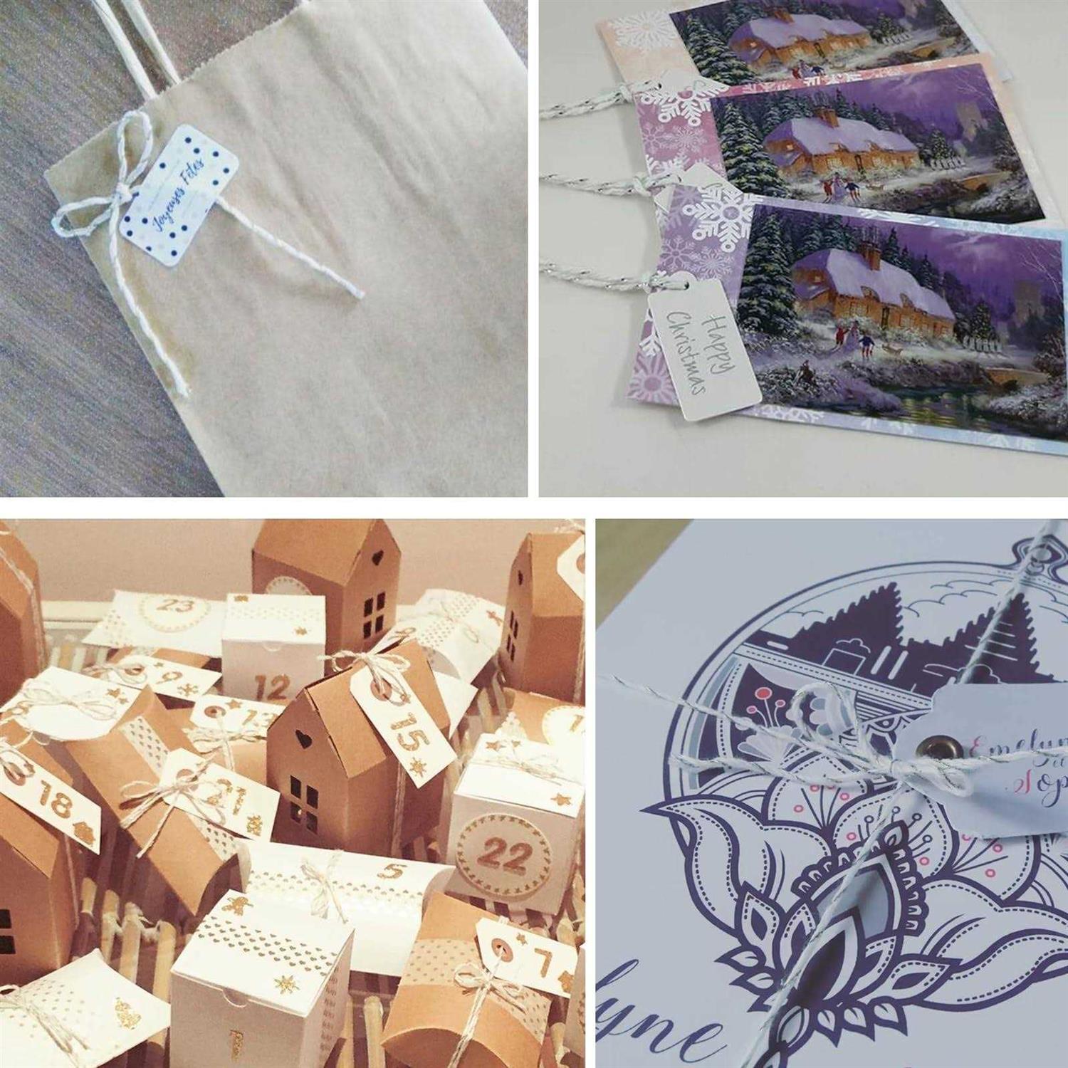 jijAcraft and White Twine String 328 Feet Christmas Bakers Twine String - Cheap Fitting