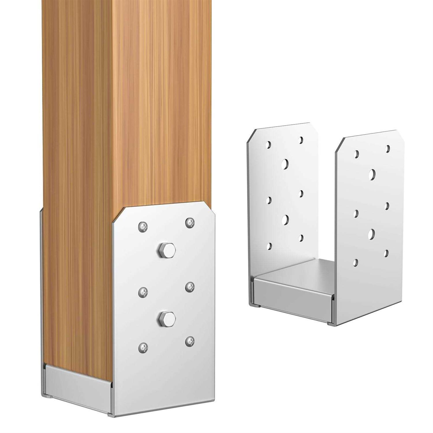 SPACEEUP Post Base Anchor 2pcs Adjustable Post Base Stainless Steel Concrete Post Anchor for Pavilion Deck Railing - Cheap Fitting