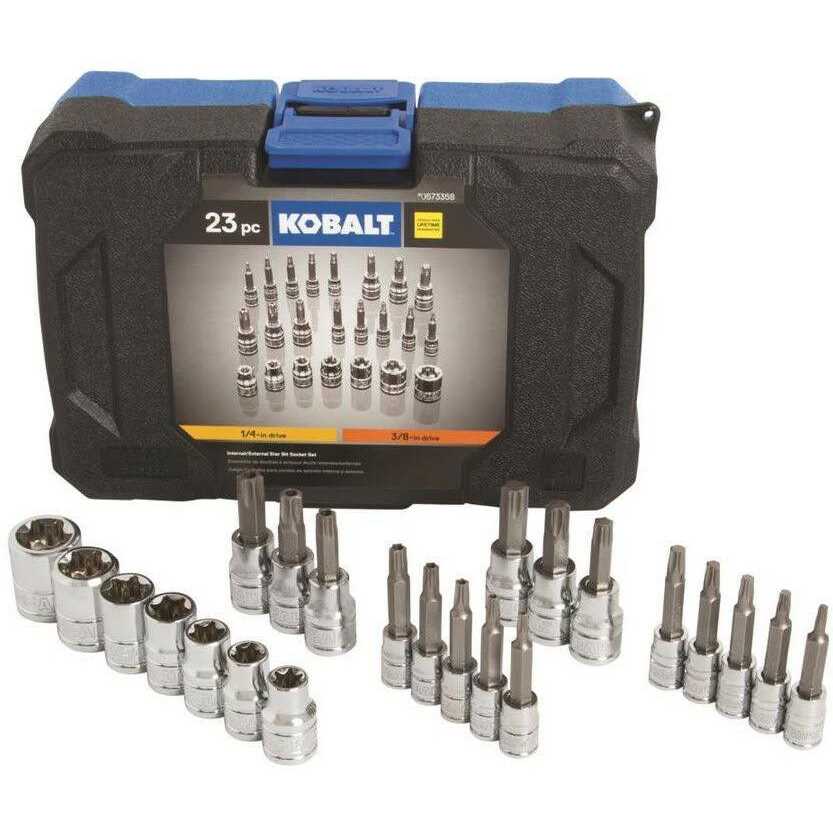 Kobalt 42-Piece mixed Drive Hex,Torx,Phillips,Flathead Driver Socket Set w/case - Cheap Fitting