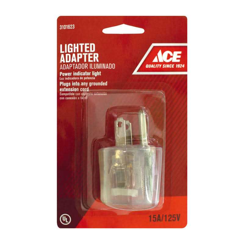 Master Electrician 15A Clear Lighted End Grounding Adapter - Cheap Fitting