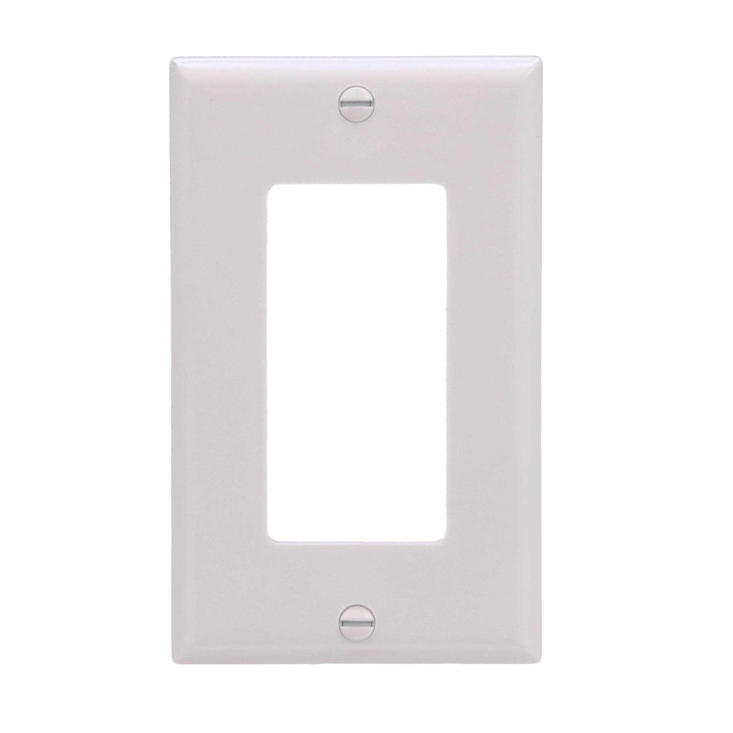 Eaton 1-Gang White Decorator Standard Wall Plate - Cheap Fitting