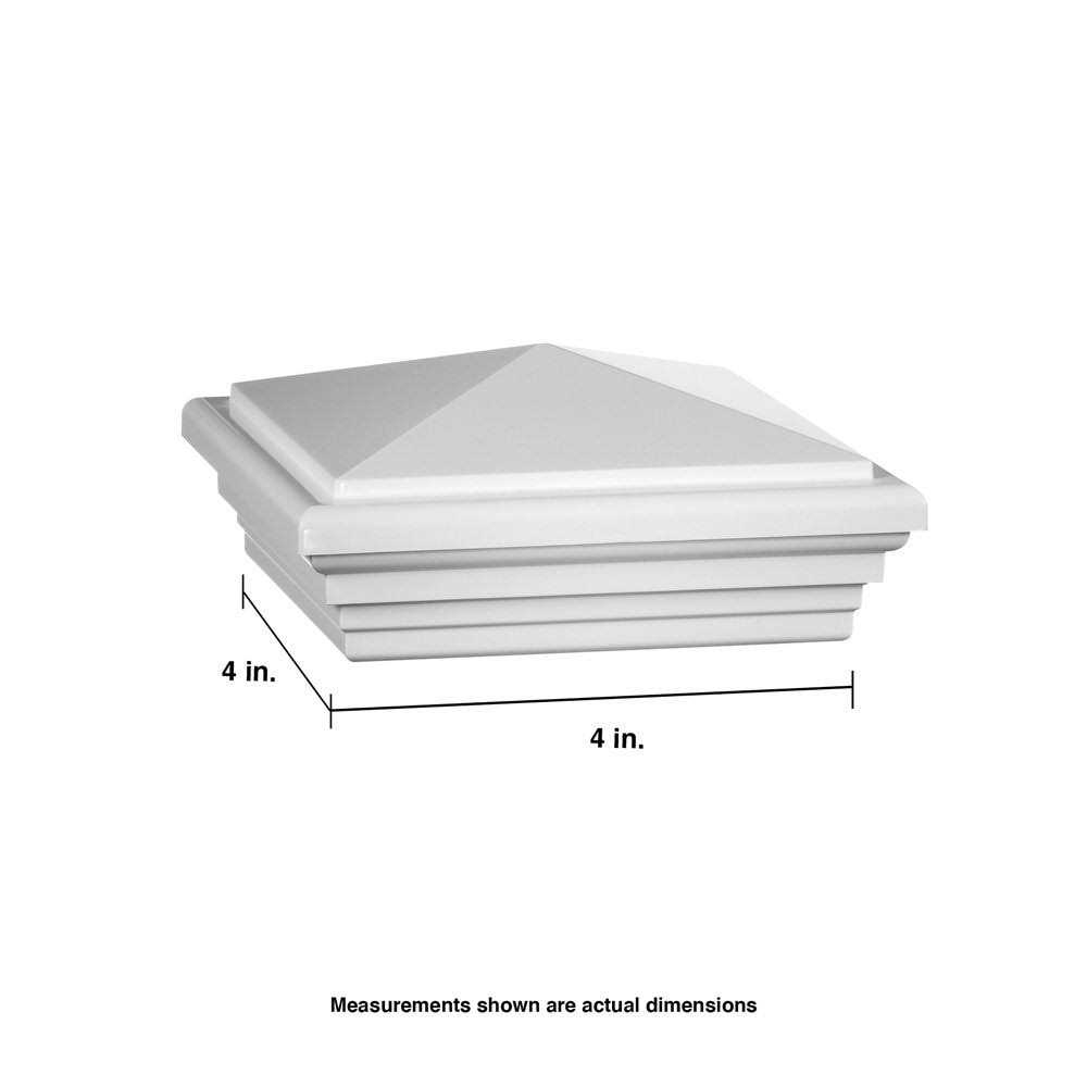 Outdoor Essentials Classic White Vinyl Post Cap - Cheap Fitting