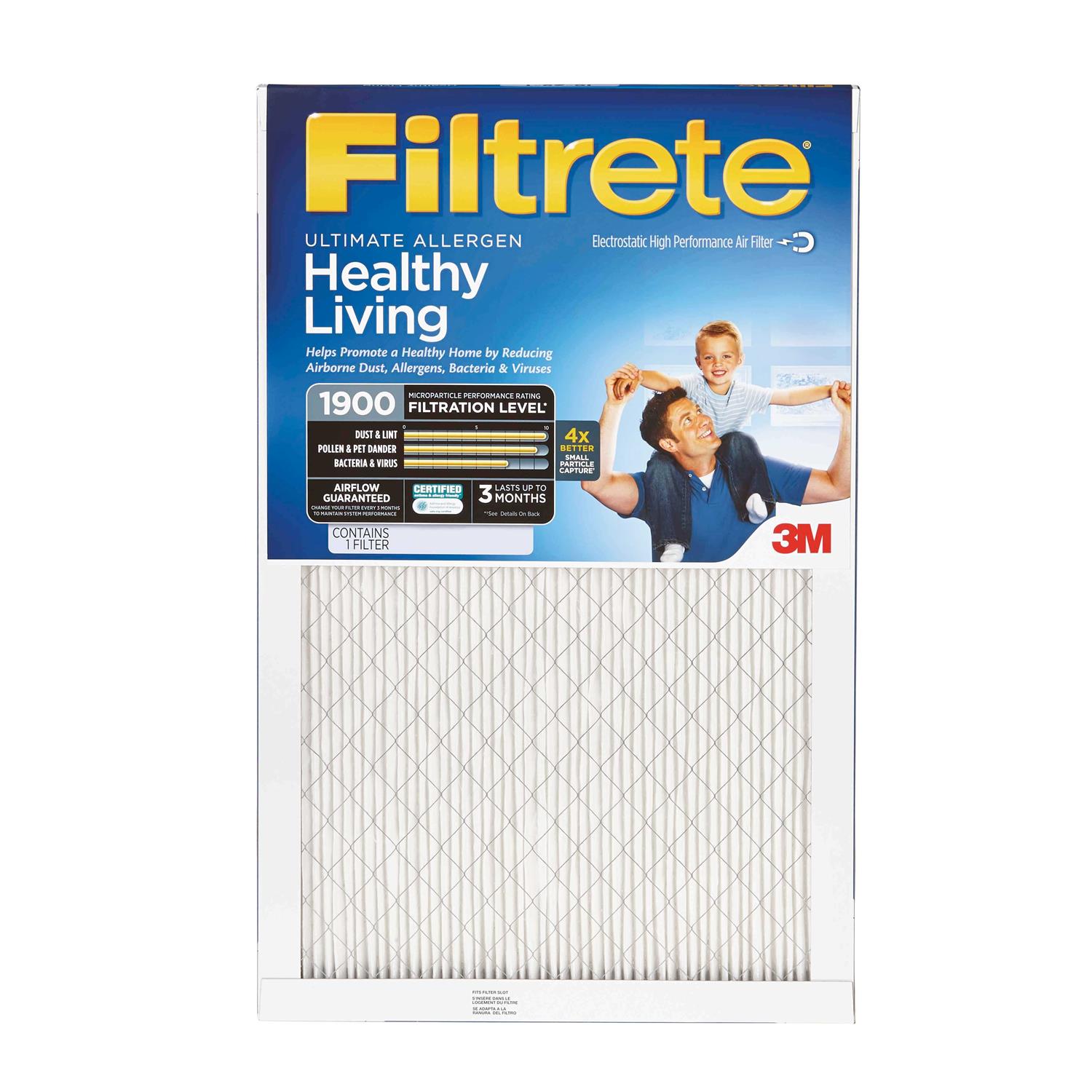 Filtrete Premium Allergen Bacteria and Virus Air Filter 1900 MPR - Cheap Fitting