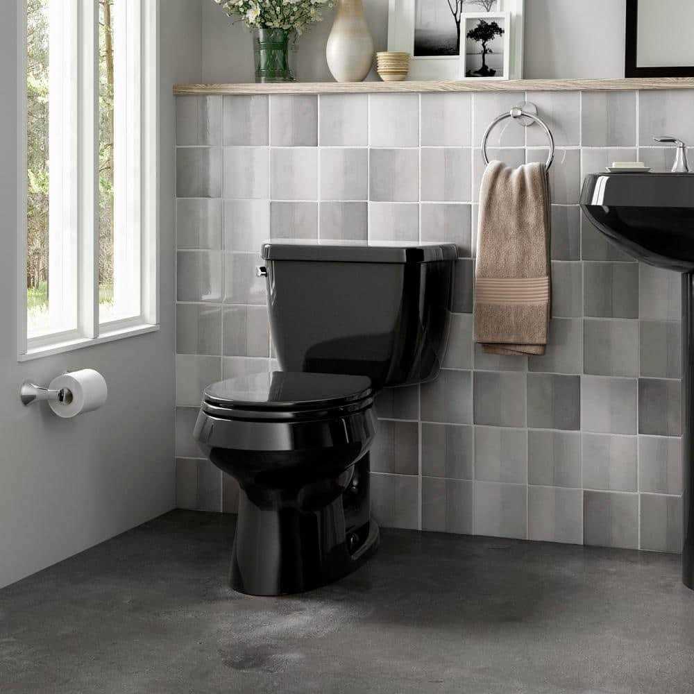 KOHLER Wellworth Classic Two-Piece Round-Front 1.28 GPF Toilet - Cheap Fitting