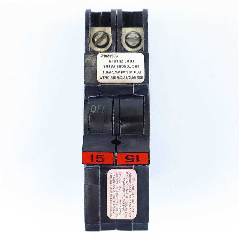 Federal Pacific NC215 0215 Fpe Stab-lok Circuit Breaker 2 Pole 15 Amp 120/240V - Cheap Fitting