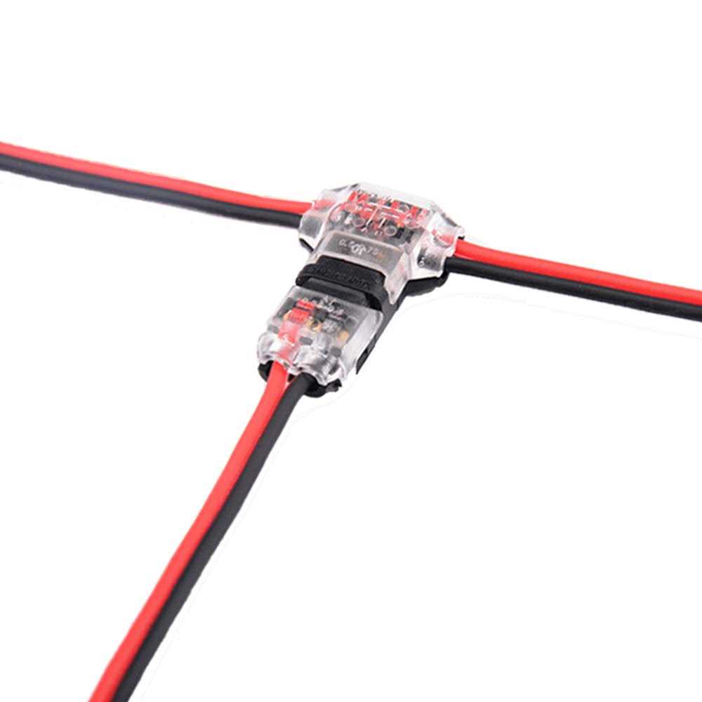 Brightfour Low Voltage Wire Connectors Solid Connection T Tap Wire Connectors T Type 2 Pins Wire Splice Connectors - Cheap Fitting